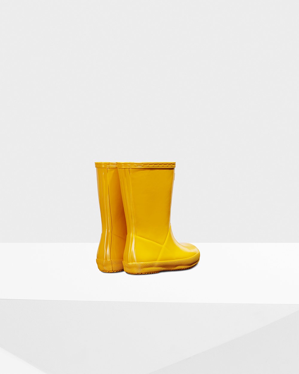 Kids Hunter Original First Classic Gloss - Rain Boots Yellow - 1275-VPUJD